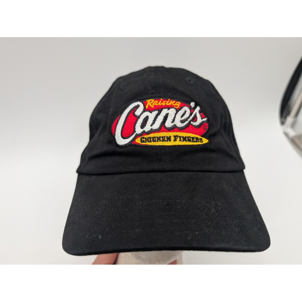 Raising Canes Chicken Fingers Hat Black Edwardsville Embroidered Baseball Cap